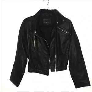 Sheikh Faux Black Leather Jacket Size Small
